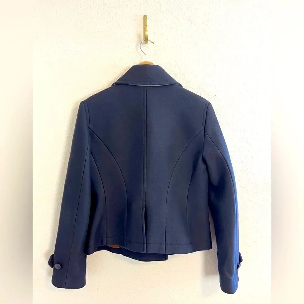 Coach Navy Peacoat with a nautical style. Medium